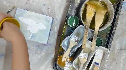 Photo transfer onto a encaustic painting