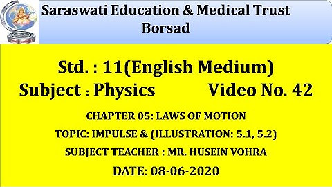 PHY(ENG. MED) CLASS 11|08-06-2020|CHAP 05: LAWS OF MOTION (PART-42) ~ BY HUSEIN VOHRA