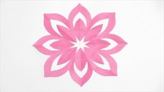 【簡単！】ハサミだけでできる花の切り絵