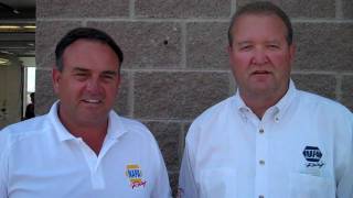 Bill McAnally and NAPA's Mark Griffith at Miller Motorsports Park NASCAR West Series event
