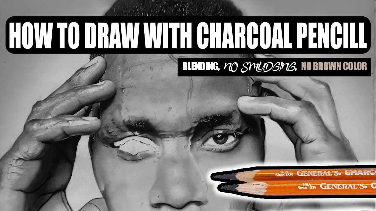 How to draw with charcoal pencil. - YouTube