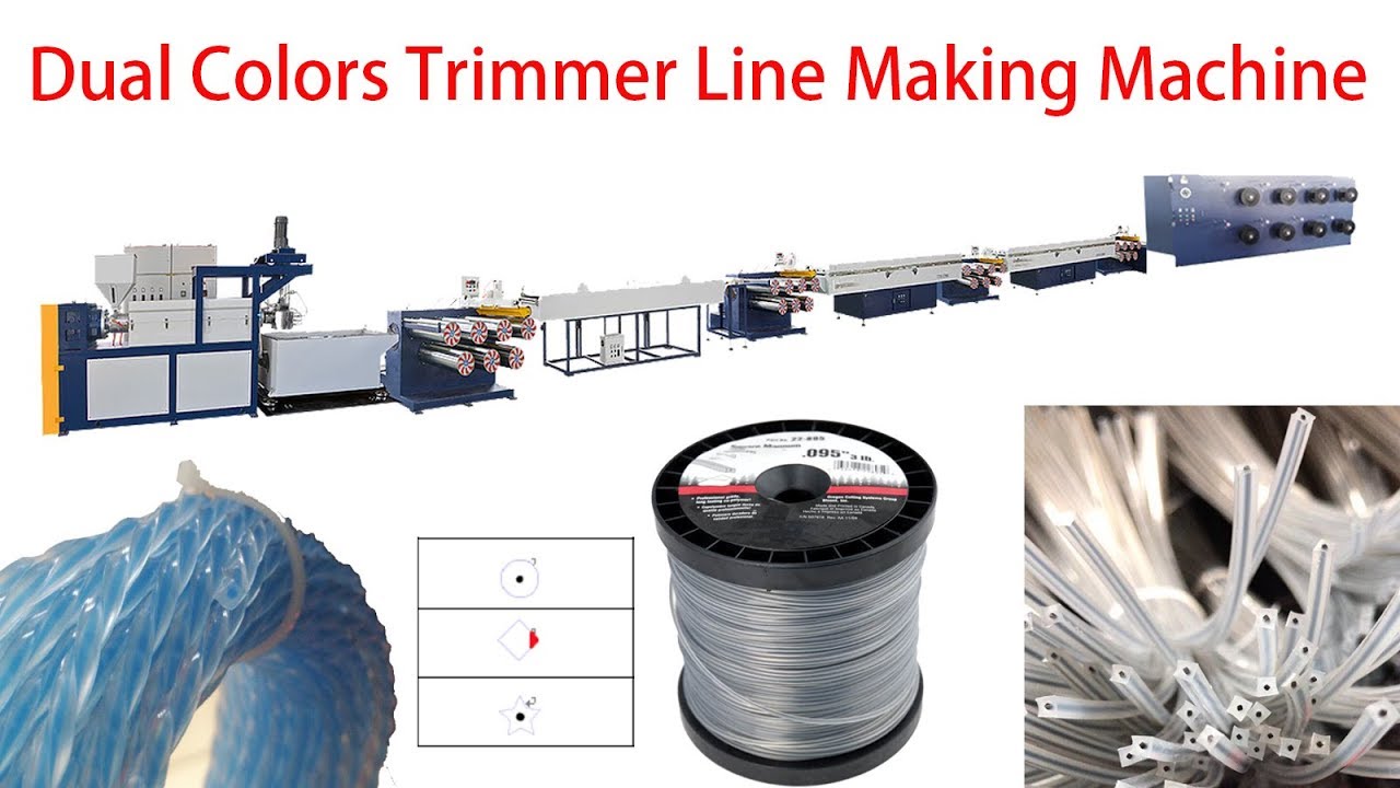 The Extrusion Machines for Making Dual Colors Grass Trimmer Line Double ...