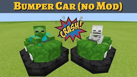 Working Bumper Car in Minecraft PE (Command Block Creation) no mod or addon