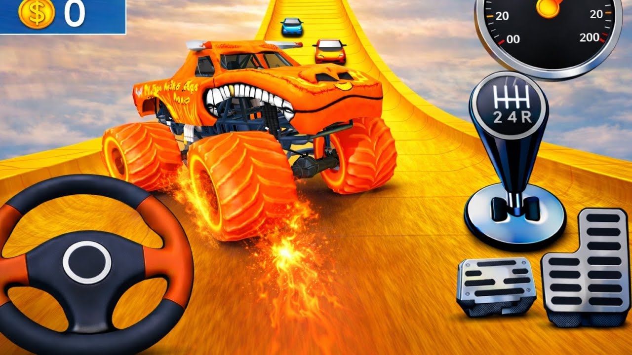 Monster Truck Stunt Game -  Impossible Gameplay Monster Truck Game - Android game - Best mobile game