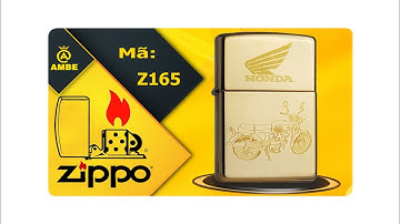 Bật lửa Zippo Z167 đồng nguyên khối khắc hình xe Honda | Zippodep.vn