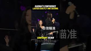 Karina’s confidence lasted exactly ONE second. #kpop #karinaaespa