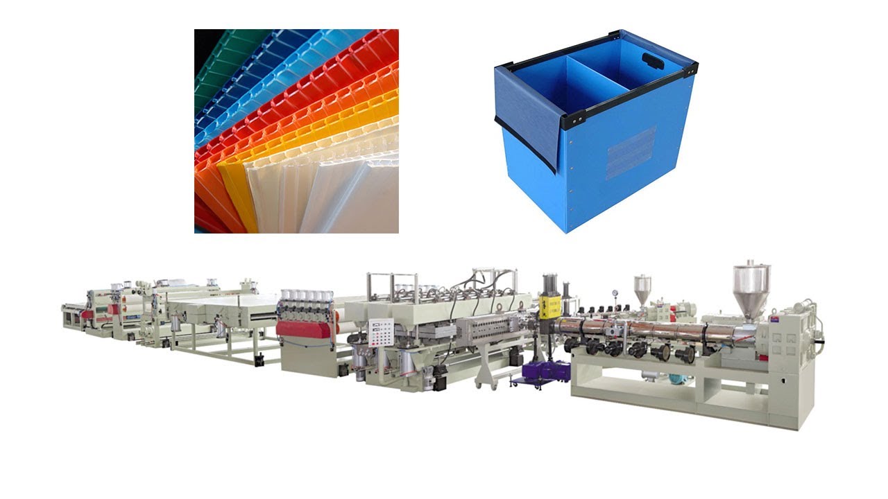 POLYPROPYLENE PP HOLLOW SHEET MACHINE FOR CROSS SECTION BOARD | PANEL | PROFILE PRODUCTION EXTRUSION