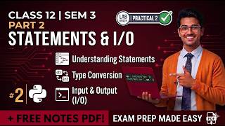 Python Expressions (Part 2): Statements, Type conversion, Input | Class 12 Semester 3 | COMS & COMA