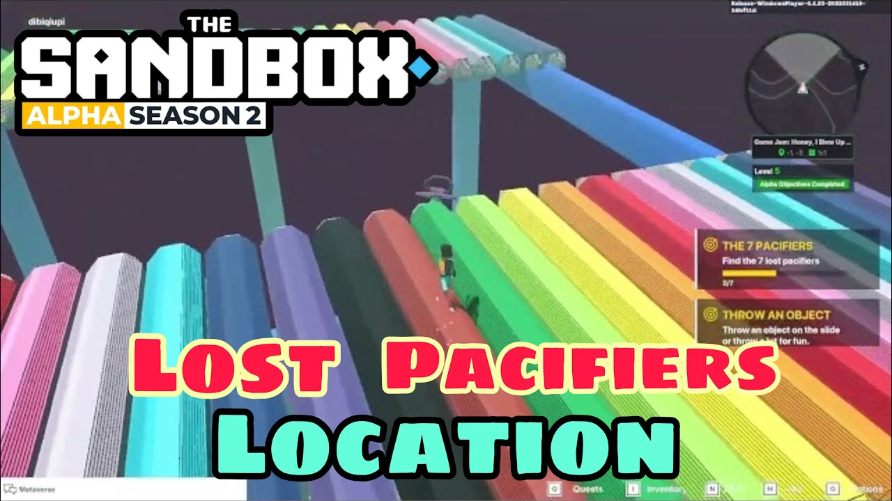 7 LOST PACIFIERS Location Game Jam 06 Honey SANDBOX Alpha Season