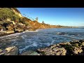 Waves Crashing on Rocky Beach - Beach Ambiance with Healing Ocean Sounds - Nature ASMR