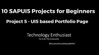 10 SAPUI5 Projects for Beginners - Project 5