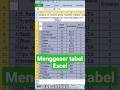 Cara menggeser tabel di Excel #shorts #short #tutorial #excel