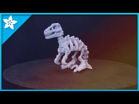 Velociraptor Flexi Dino #timelapse #3dprinting #adafruit