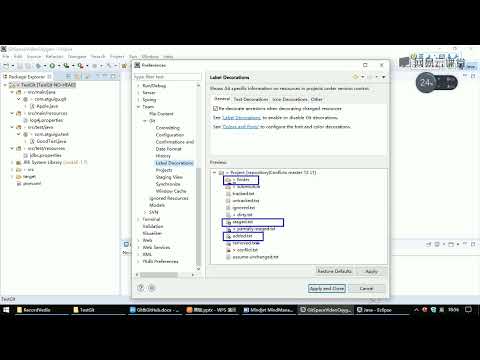 《Git&GitHub视频教程》 1·46  Eclipse中Git图标的介绍