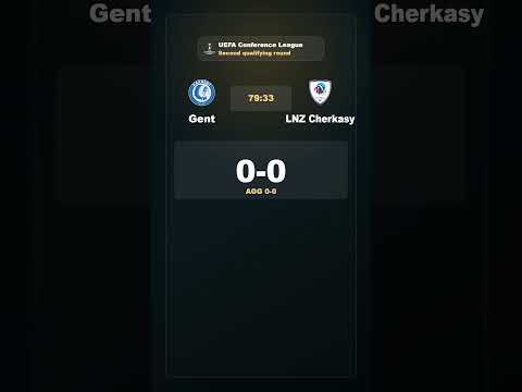Second qualifying round: Gent vs LNZ Cherkasy | UEFA Conference League | Results in 35 Seconds!