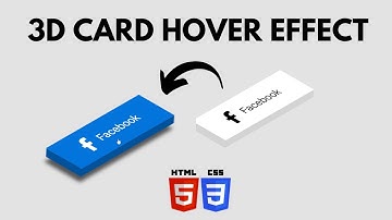 Facebook 3D Card Hover Effect Using HTML & CSS | Modern UI Design Tutorial
