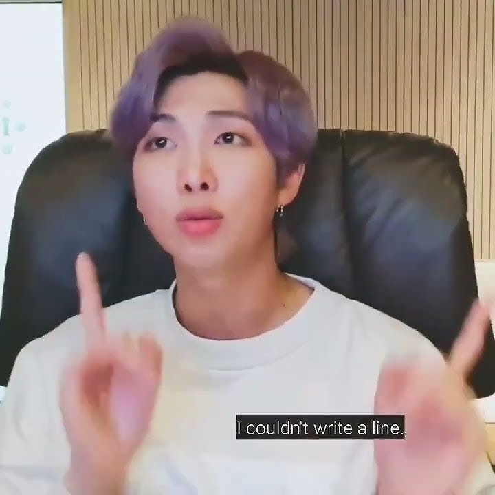 Namjoon talking about how he couldn't write lyrics of Vmin friendship song 'FRIENDS'