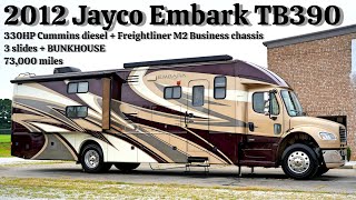 2012 Jayco Embark TB390 BUNKHOUSE 330HP Cummins Diesel SUPER C Class @ Porter’s RV Sales  $154,900