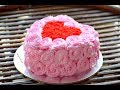 कढ़ाई में बनाये ये आसान और लाज़वाब Heart Shaped Cake - Red Velvet Cake - Icing - Cake Decoration