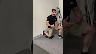 Half kneeling pelvis activation with respiration