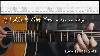 If I Ain't Got You - Alicia Keys Fingerstyle Guitar Cover (TAB)