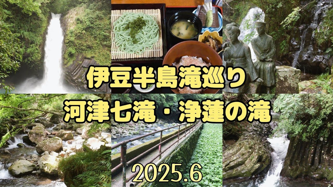 【Vlog】伊豆半島の滝巡り・河津七滝・浄蓮の滝 2025.6 Izu Peninsula Waterfall Tour: Kawazu Seven Falls and Joren Falls