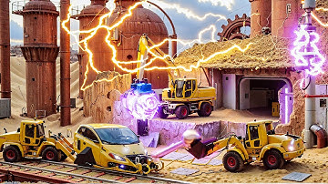 Construction Works: Epic Rebuild After Giant Tesla Pole Explosion!