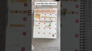 June Monthly Planner Spread using Tutti Frutti Stickers #plannertok #planwithme #plannercommunity