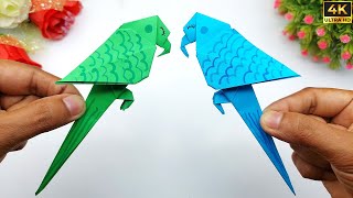 Origami Bird-How to Make a Paper Parrot | Origami Parrot | Easy Paper Crafts For School Projects