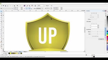 Tutorial Corel Draw Making Gold Shield Logo