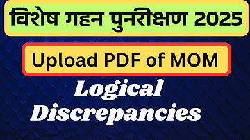 View Logical Discrepancies// Upload PDF of BLO - BLA MOM// SIR 2025