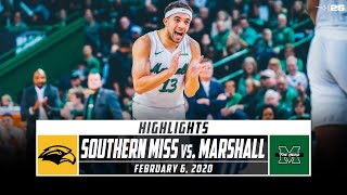 Southern Miss vs. Marshall Basketball Highlights (2019-20)  | Stadium