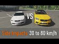 ETK 800 vs ETK 1300 | Side Impact 30 to 80 km/h | BeamNG.drive