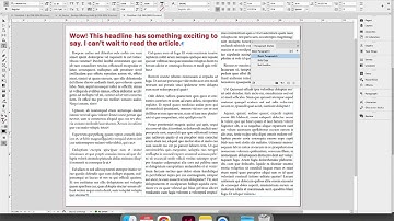 Applying a Paragraph Style in InDesign