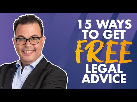 Video: How To Get Free Advice From A Lawyer