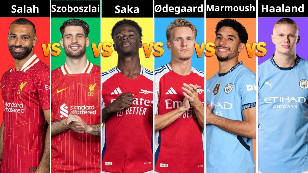 Comparison: Salah Vs Szoboszlai Vs Saka Vs Odegaard Vs Marmoush Vs Haaland
