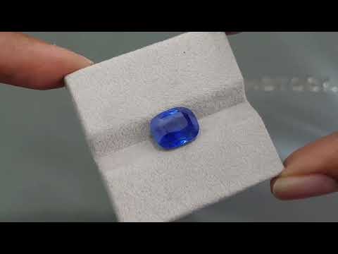 Unheated sapphire cushion cut 6.43 ct from Sri Lanka Video  № 2