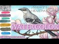 Daniel Smith Watercolor JOSEPH Z's NEUTRAL GREY Tint Shadow Color Mixing Review MOCKINGBIRD Painting