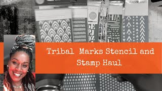 Tribal Marks Stencil and Stamps Haul and Play:
