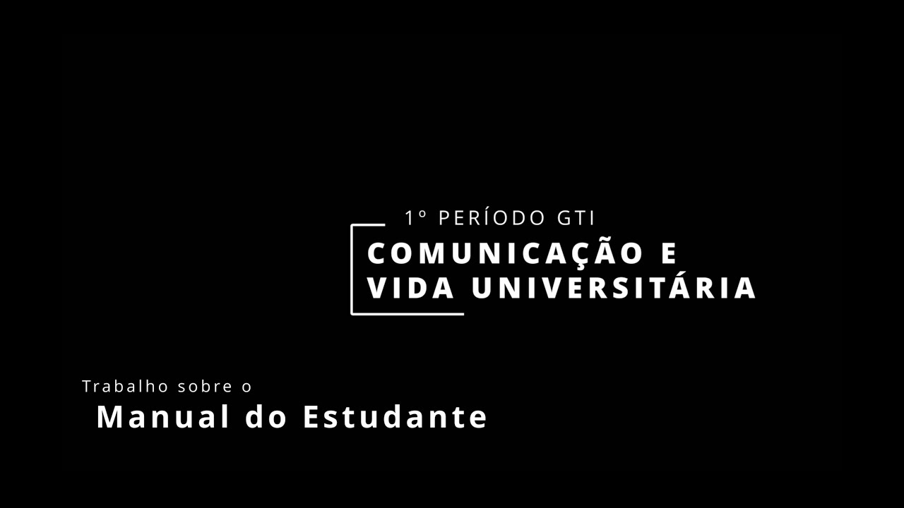 Trabalho sobre o Manual do Estudante
