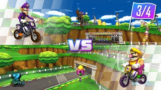 Waluigi Vs Wario On All Courses standard Bike L part 34  Mario Kart Wii Gameplay splitscreen