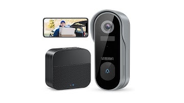 Wireless VideoDoorbell, Waterproof Door Chime Kit with Receiver TMEZON Intercom Bell J7 plus EN