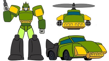 Transformersd Autobot Triple changer Springer transformations animated!