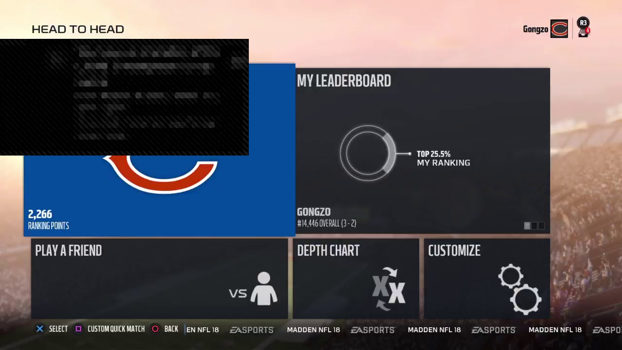 Madden 18 Rank Online H2H