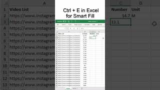 Ctrl+E in Excel for smart fill