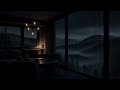 3 Hours Rain Sounds for Sleeping 🌧️ Large Window Mountain View Ambience