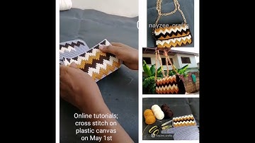 stitching on plastic canvas. #plasticcanvas #plasticcanvasideas