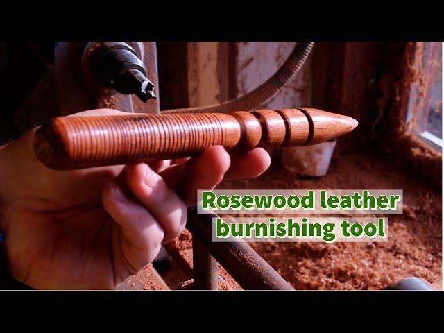 How I easily make a leather burnishing tool, using woodturning 