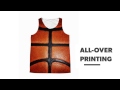 Basketball leather sublimated tank allover printing  designed by boxoutline