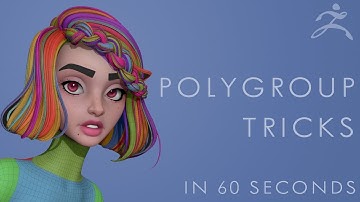 POLYGROUP TRICKS in Zbrush - 60 Second Tutorial